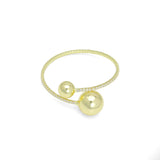 CZ Tennis Round Ball End Adjustable Bracelet, Sku#A452