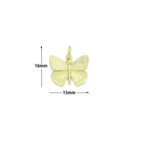 Gold Silver Cute Butterfly Shape Charm Pendant, Sku#A466