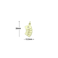 Clear CZ Gold Silver Poker Playing Card Charm Pendant,Sku#A487