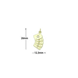 Clear CZ Gold Silver Poker Playing Card Charm Pendant,Sku#A487