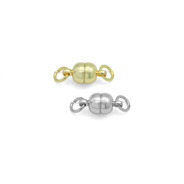 Gold oval Ball Magnetic Clasp, Sku#A499