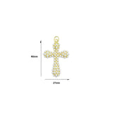 White Pearl Cross Mushroom charm, Sku#A500