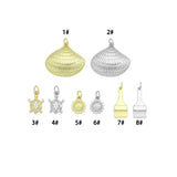 Gold Silver Shell Turtle sunflower brush Pendant charm, Sku#A508