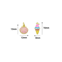 Colorful Enamel Shell Icecream Pendant charm, Sku#A509
