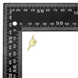 Clear CZ Gold Silver Pickleball Paddle Charm-sports pendant charms, sku#A517