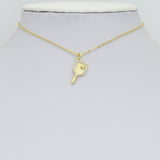 Clear CZ Gold Silver Pickleball Paddle Charm-sports pendant charms, sku#A517