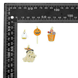 Halloween Boo Ghost Pumpkin Lollipop Candy Basket Charm Pendant, Halloween Sku#LK1287