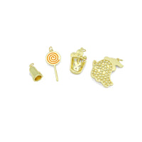 Halloween Boo Ghost Pumpkin Lollipop Candy Basket Charm Pendant, Halloween Sku#LK1287