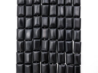 Quality Matte Black Onyx Rectangluar Beads, 8x12mm/10x14mm Gemstones Beads, Loose Rectangle Black Onyx Beads,15.5" Full Strand, SKU#Q36