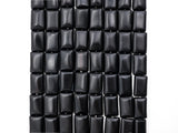 Quality Matte Black Onyx Rectangluar Beads, 8x12mm/10x14mm Gemstones Beads, Loose Rectangle Black Onyx Beads,15.5" Full Strand, SKU#Q36