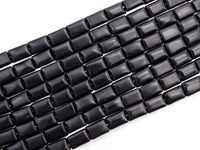 Quality Matte Black Onyx Rectangluar Beads, 8x12mm/10x14mm Gemstones Beads, Loose Rectangle Black Onyx Beads,15.5" Full Strand, SKU#Q36