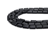 Quality Matte Black Onyx Rectangluar Beads, 8x12mm/10x14mm Gemstones Beads, Loose Rectangle Black Onyx Beads,15.5" Full Strand, SKU#Q36