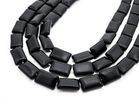 Quality Matte Black Onyx Rectangluar Beads, 8x12mm/10x14mm Gemstones Beads, Loose Rectangle Black Onyx Beads,15.5" Full Strand, SKU#Q36