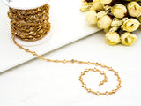 1 Foot/Yard-CZ Beaded Chain-4mm Diamond Shape CZ Beads-Gold Silver Rose Gold Gunmetal Plated Bezel Chain,Bezel Connector Beads,sku#E365