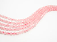 High Quality Natural Rose Quartz Diamond Cut Faceted Beads, 6mm/8mm/10mm/12mm beads, Gemstone Beads, 15.5inch strand, SKU#U93