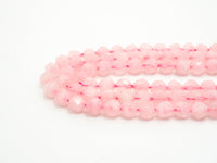 High Quality Natural Rose Quartz Diamond Cut Faceted Beads, 6mm/8mm/10mm/12mm beads, Gemstone Beads, 15.5inch strand, SKU#U93