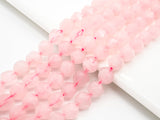 High Quality Natural Rose Quartz Diamond Cut Faceted Beads, 6mm/8mm/10mm/12mm beads, Gemstone Beads, 15.5inch strand, SKU#U93