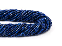 Top Quality Faceted Natural Lapis Rondelle Beads,2x3mm Gemstones Beads, Tiny Lapis Beads,15.5" Full Strand,SKU#U102