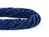 Top Quality Faceted Natural Lapis Rondelle Beads,2x3mm Gemstones Beads, Tiny Lapis Beads,15.5" Full Strand,SKU#U102