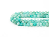 Top Quality Faceted Amazonite Round Beads 3mm/4mm Gemstones Beads,Natural Amazonite  Beads,15.5" Full Strand,SKU#U110