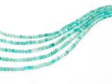 Top Quality Faceted Amazonite Round Beads 3mm/4mm Gemstones Beads,Natural Amazonite  Beads,15.5" Full Strand,SKU#U110