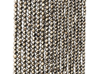 Quality Faceted Golden Pyrite Round  Faceted Beads 2/3/4mm Gemstones Beads,Natural Pyrite Beads,15.5" Full Strand,SKU#U108