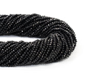 Top Quality Faceted Black Spinel Round Beads 3/4/6/8mm Gemstones Beads,Black Spinel Beads,15.5" Full Strand,SKU#U104