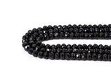 Top Quality Faceted Black Spinel Round Beads 3/4/6/8mm Gemstones Beads,Black Spinel Beads,15.5" Full Strand,SKU#U104