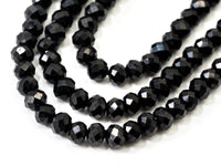 Top Quality Faceted Black Spinel Round Beads 3/4/6/8mm Gemstones Beads,Black Spinel Beads,15.5" Full Strand,SKU#U104