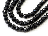 Top Quality Faceted Black Spinel Round Beads 3/4/6/8mm Gemstones Beads,Black Spinel Beads,15.5" Full Strand,SKU#U104