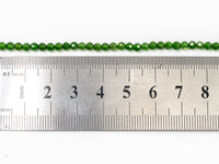 Top Quality Green Diopside  Faceted Round Beads, 43mm/5mm/2x3mm Genuine Diopside Beads,15.5" Full Strand, SKU#U111