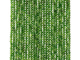 Top Quality Green Diopside  Faceted Round Beads, 43mm/5mm/2x3mm Genuine Diopside Beads,15.5" Full Strand, SKU#U111