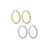 Large Shimmered Hoop Earrings, Sku#B199