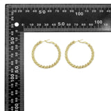 Large Shimmered Hoop Earrings, Sku#B199