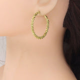 Large Shimmered Hoop Earrings, Sku#B199