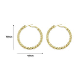 Large Shimmered Hoop Earrings, Sku#B199