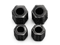 Black CZ Pave On Black Large Hole Hexagon Tube Spacer Beads, Cubic Zirconia Tube Space Beads, Men's Jewelry Findings, 6x6mm/7x7mm, SKU#G329