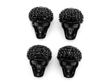 Black CZ Pave On Black Skull With Cap Micro Pave Beads, Cubic Zirconia Spacer Beads,8x11x7mm, sku#N48