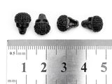 Black CZ Pave On Black Skull With Cap Micro Pave Beads, Cubic Zirconia Spacer Beads,8x11x7mm, sku#N48