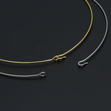 Minimalist Metal Torc Choker Necklace, Wire Choker Necklace,Sku#B230N