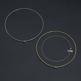 Minimalist Metal Torc Choker Necklace, Wire Choker Necklace,Sku#B230N