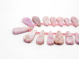 High Quality Natural Kunzite Teardrop beads, 23-38mm, Long Teardrop Pink Gemstone Beads, 15.5inch strand, SKU#U144