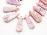 High Quality Natural Kunzite Teardrop beads, 23-38mm, Long Teardrop Pink Gemstone Beads, 15.5inch strand, SKU#U144