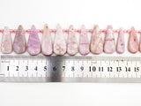 High Quality Natural Kunzite Teardrop beads, 23-38mm, Long Teardrop Pink Gemstone Beads, 15.5inch strand, SKU#U144