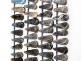 High Quality Natural Labradorite Beads, 22-32mm, Long Teardrop Gray Gemstone Beads, 15.5 inch strand, SKU#U140
