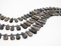 High Quality Natural Labradorite Beads, 22-32mm, Long Teardrop Gray Gemstone Beads, 15.5 inch strand, SKU#U140