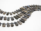 High Quality Natural Labradorite Beads, 22-32mm, Long Teardrop Gray Gemstone Beads, 15.5 inch strand, SKU#U140