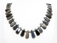 High Quality Natural Labradorite Beads, 22-32mm, Long Teardrop Gray Gemstone Beads, 15.5 inch strand, SKU#U140