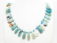 High Quality Natural Amazonite Teardrop beads, 23-36mm, Long Teardrop Blue Gemstone Beads, 15.5inch strand, SKU#U142