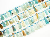 High Quality Natural Amazonite Teardrop beads, 23-36mm, Long Teardrop Blue Gemstone Beads, 15.5inch strand, SKU#U142